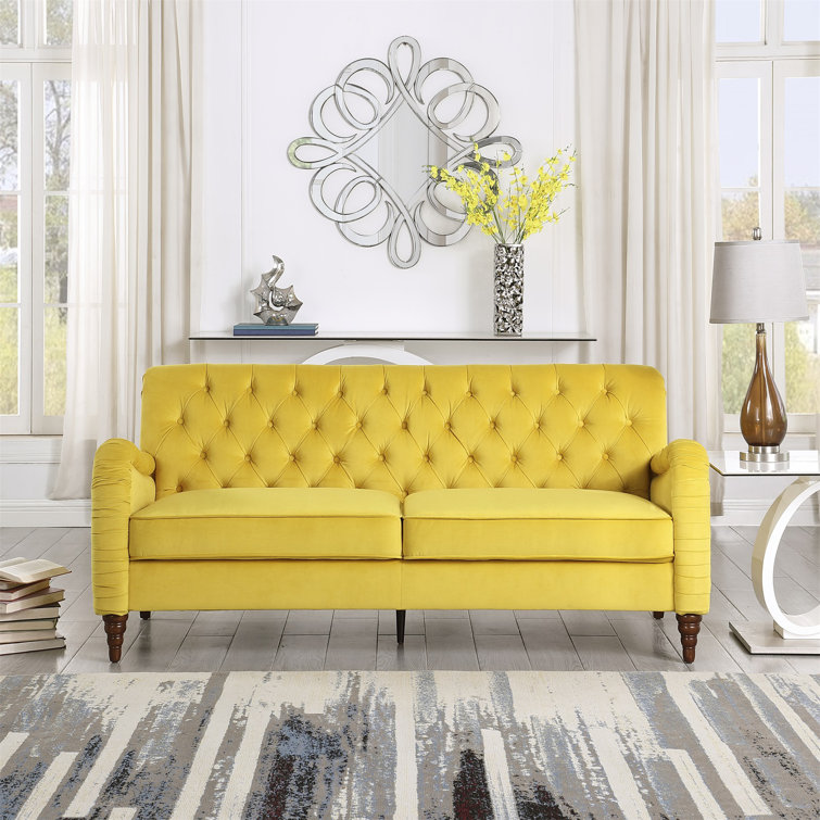 Wayfair 2024 mustard couch